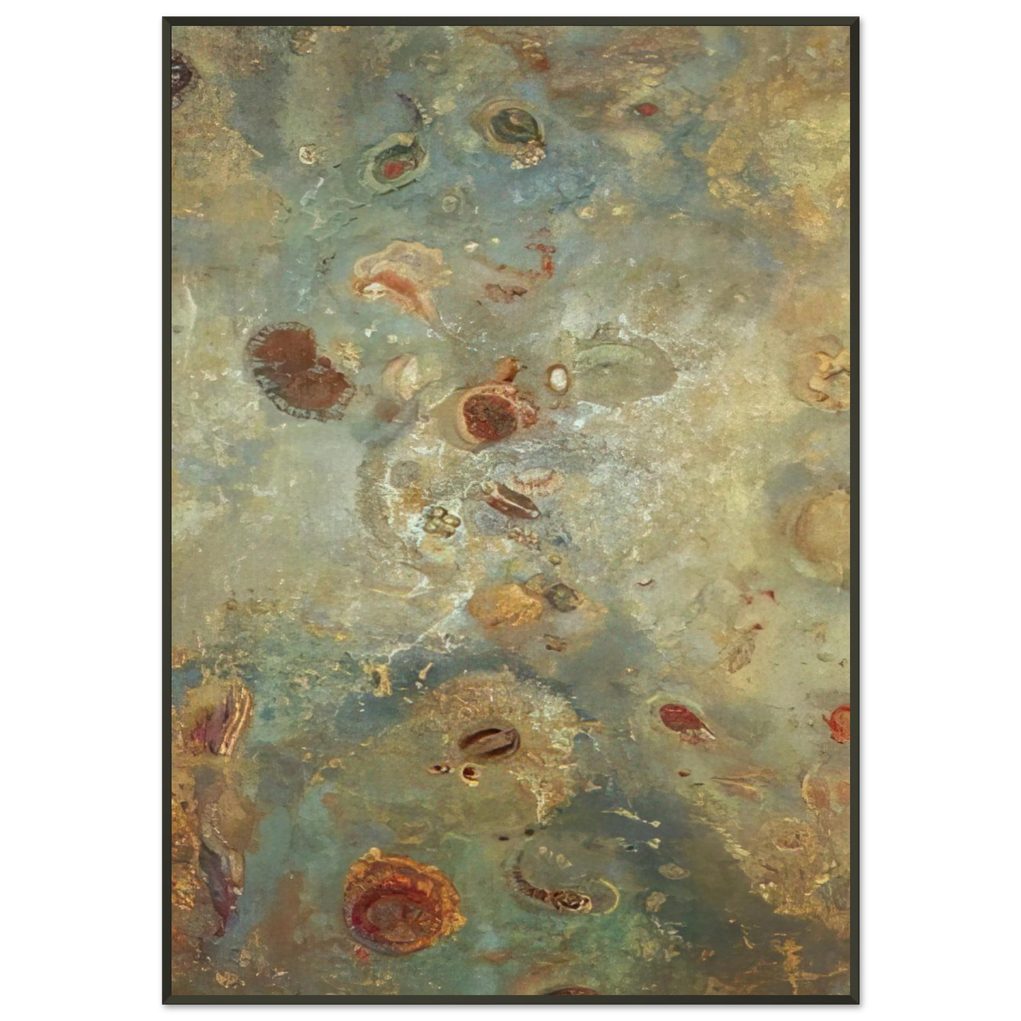 Odilon Redon  UNDERWATER VISION 1910 Framed Art Print  - Aluminum Frame - 21x29.7 cm / 8x12"