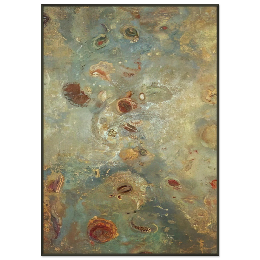 Odilon Redon  UNDERWATER VISION 1910 Framed Art Print  - Aluminum Frame - 21x29.7 cm / 8x12"