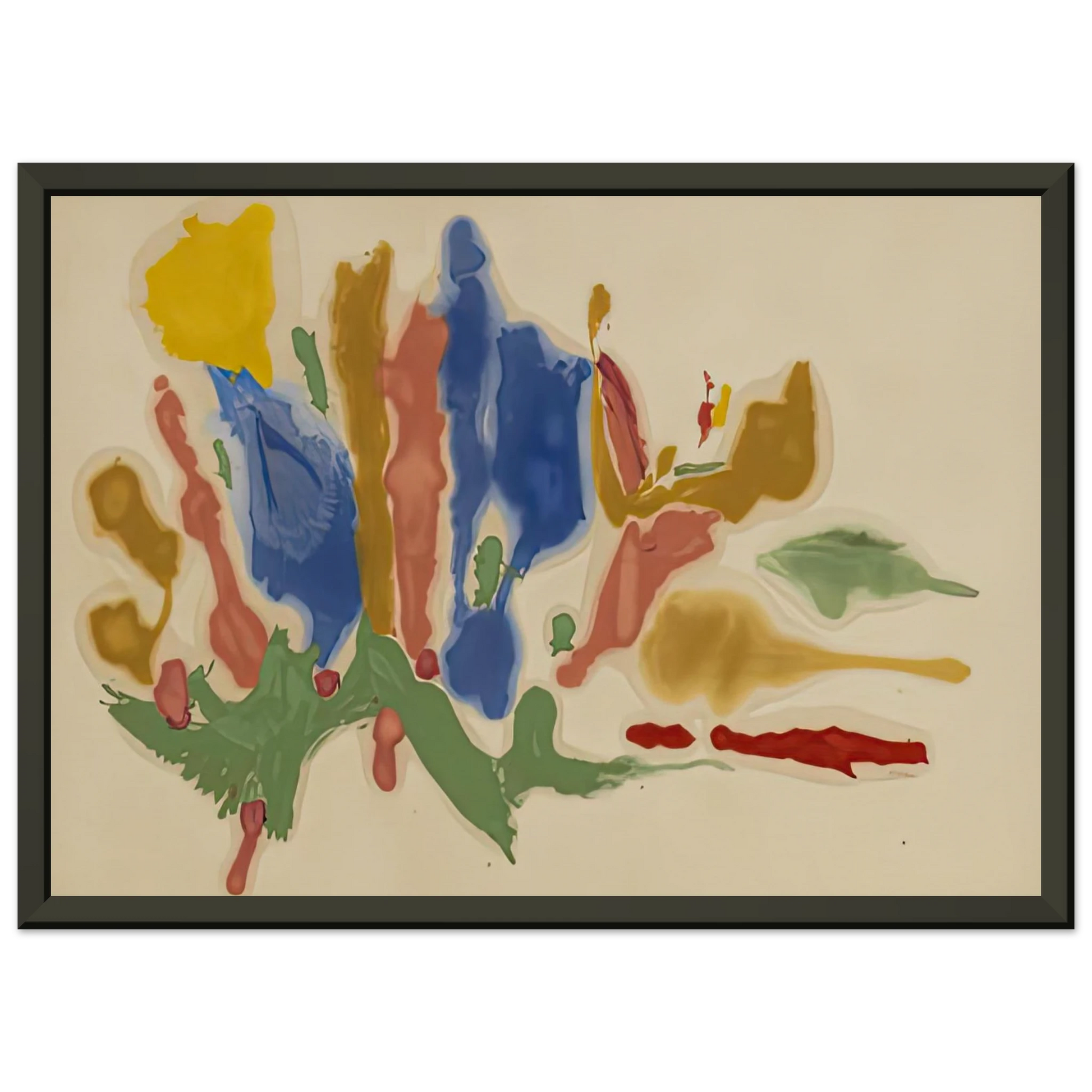 Helen Frankenthaler  Cool Summer 1962 Framed Art Print  - Aluminum Frame - 40x50 cm / 16x20 inches