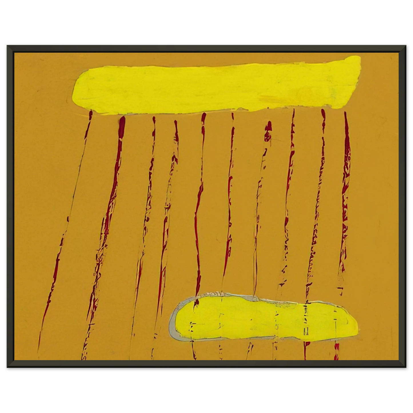 Forrest Bess  Red Rain  1967 Framed Art Print  - Aluminum Frame - 60x80 cm / 24x32 inches