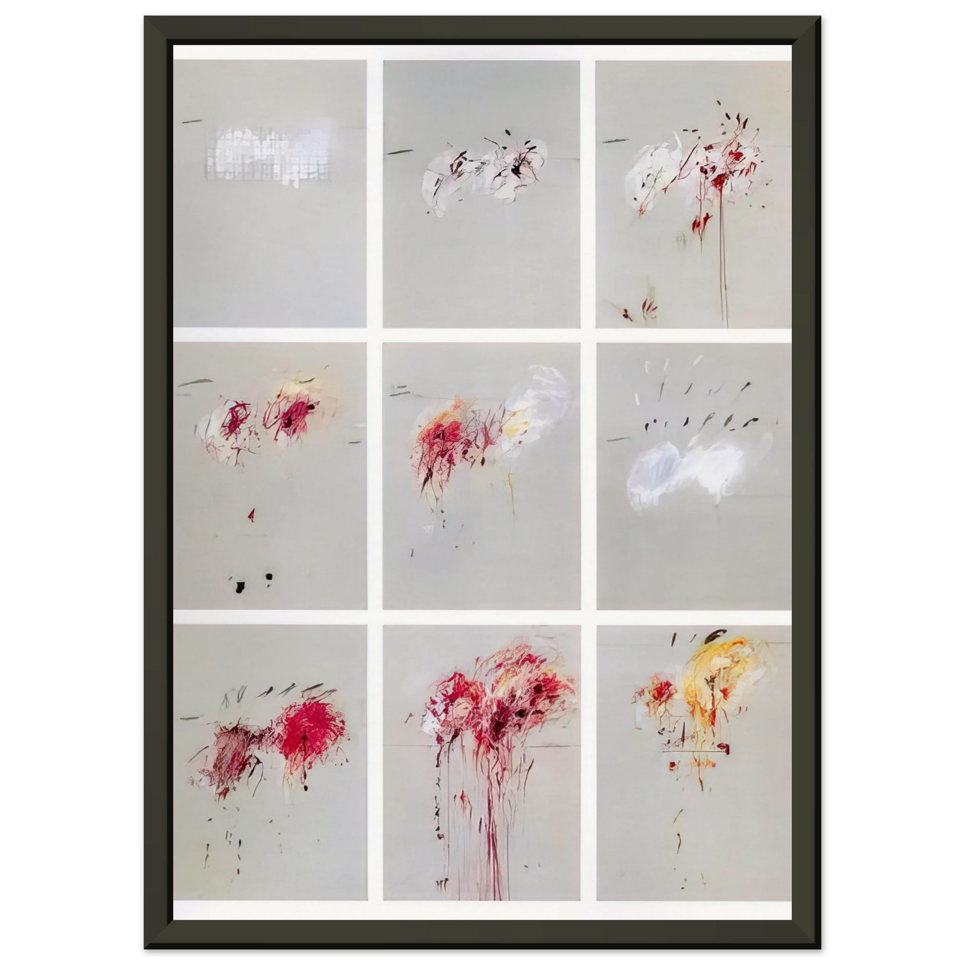 Cy Twombly  Nine Discourses on Commodus Framed Art Print  - Aluminum Frame - 70x100 cm / 28x40 inches