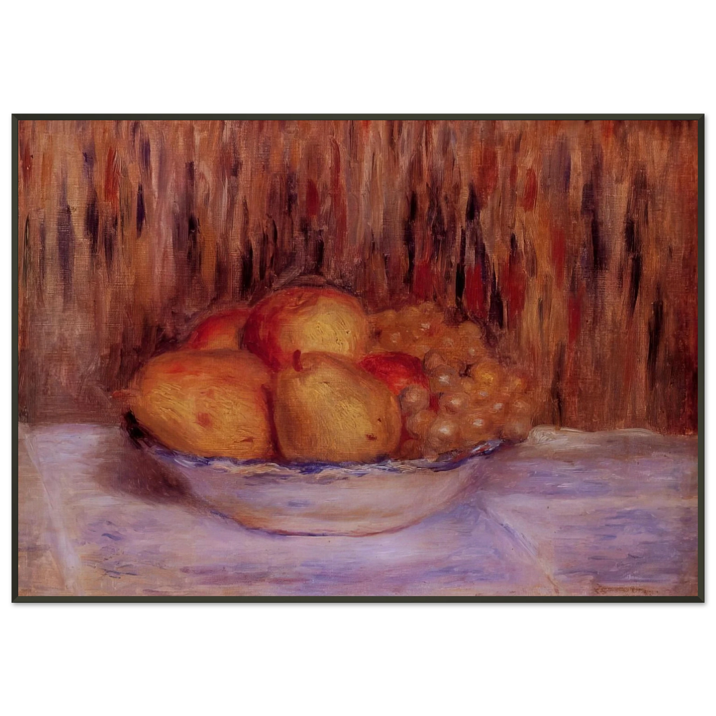 PierreAuguste Renoir  Still Life with Pears and Grapes Framed Art Print  - Aluminum Frame - 21x29.7 cm / 8x12"