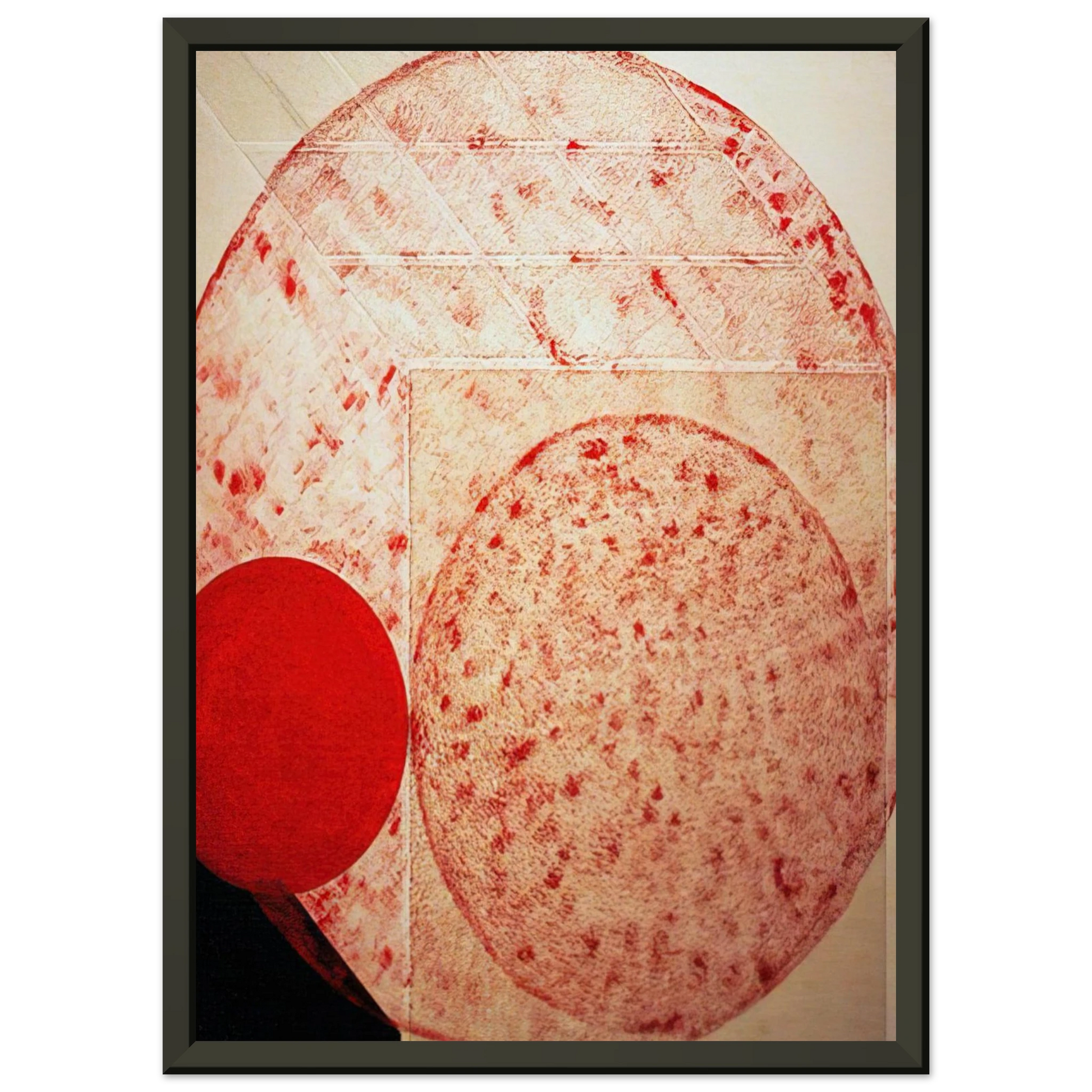 Lygia Pape  Painting Red  1987 Framed Art Print  - Aluminum Frame - 40x50 cm / 16x20 inches