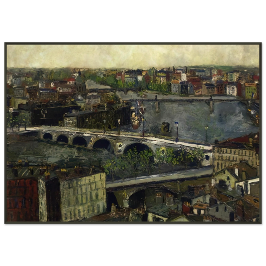 Maurice Utrillo  THE BRIDGES OF TOULOUSE Framed Art Print  - Aluminum Frame - 21x29.7 cm / 8x12"