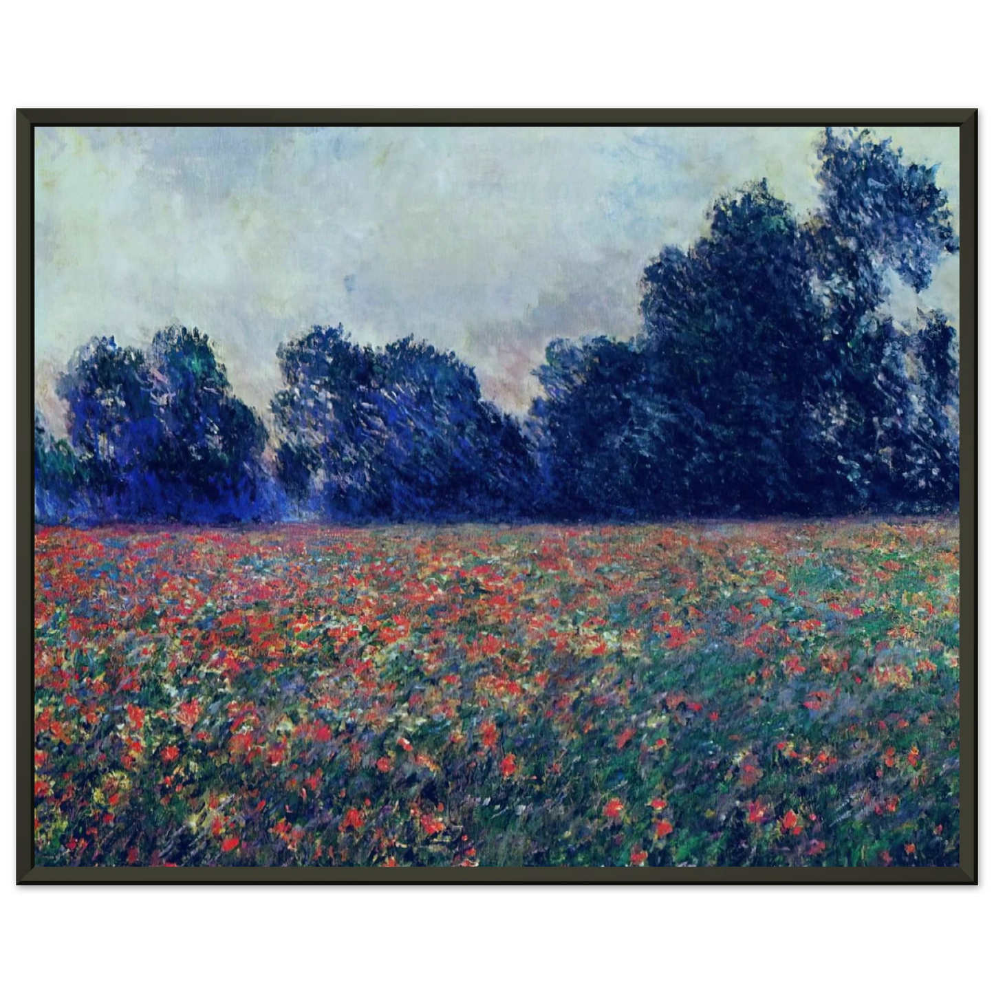 claude monet  Poppies at Giverny Framed Art Print  - Aluminum Frame - 60x80 cm / 24x32 inches