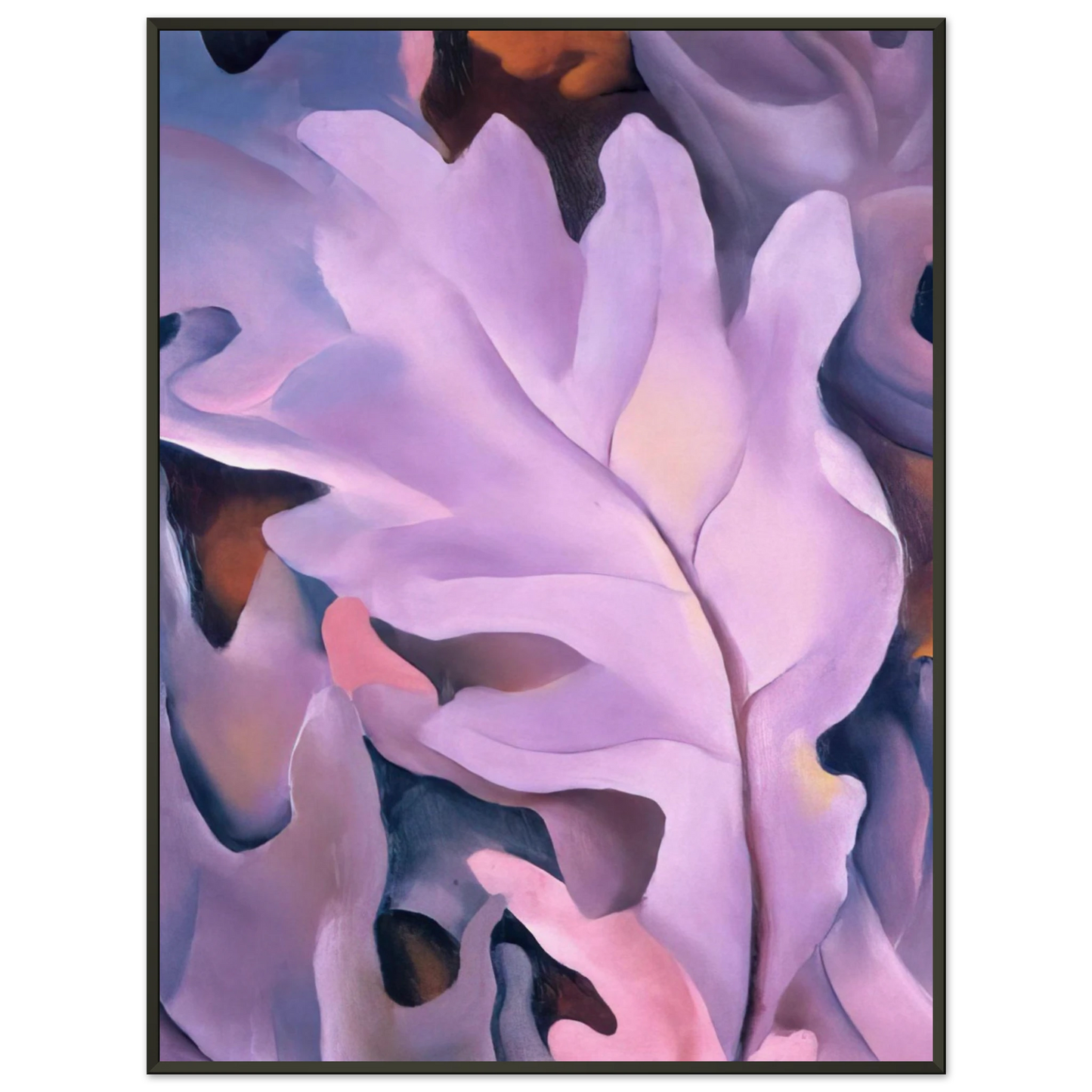 Georgia OKeeffe  Purple Leaves Framed Art Print  - Aluminum Frame - 60x80 cm / 24x32 inches