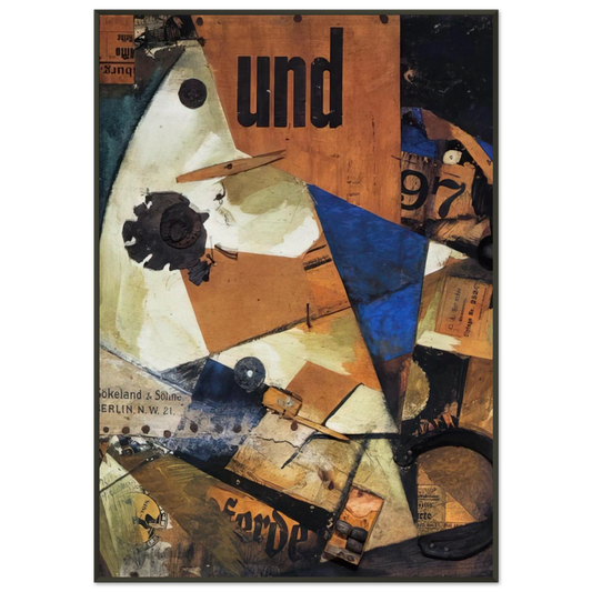 Kurt Schwitters  THE AND PICTURE 1919 Framed Art Print  - Aluminum Frame - 21x29.7 cm / 8x12"