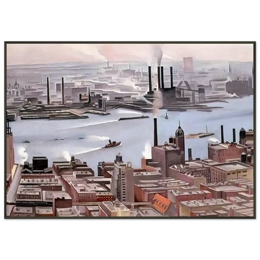 Georgia OKeeffe  East River from the Thirtieth Story of the Shelton Hotel Framed Art Print  - Aluminum Frame - 21x29.7 cm / 8x12"