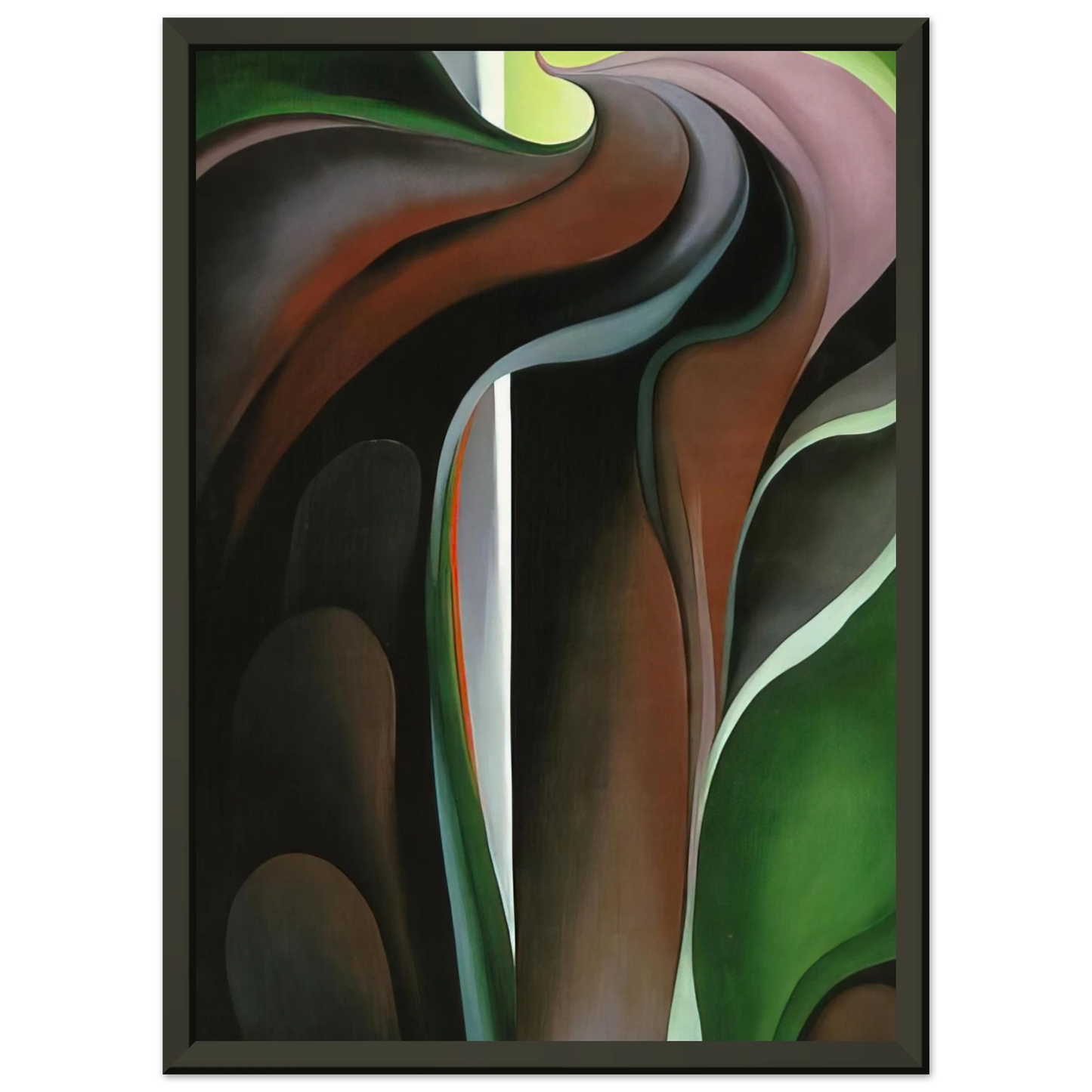 Georgia OKeeffe  JackinthePulpit V Framed Art Print  - Aluminum Frame - 60x80 cm / 24x32 inches