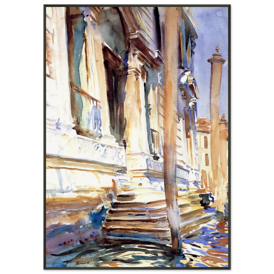 John Singer Sargent  Doorway of a Venetian Palace Framed Art Print  - Aluminum Frame - 21x29.7 cm / 8x12"