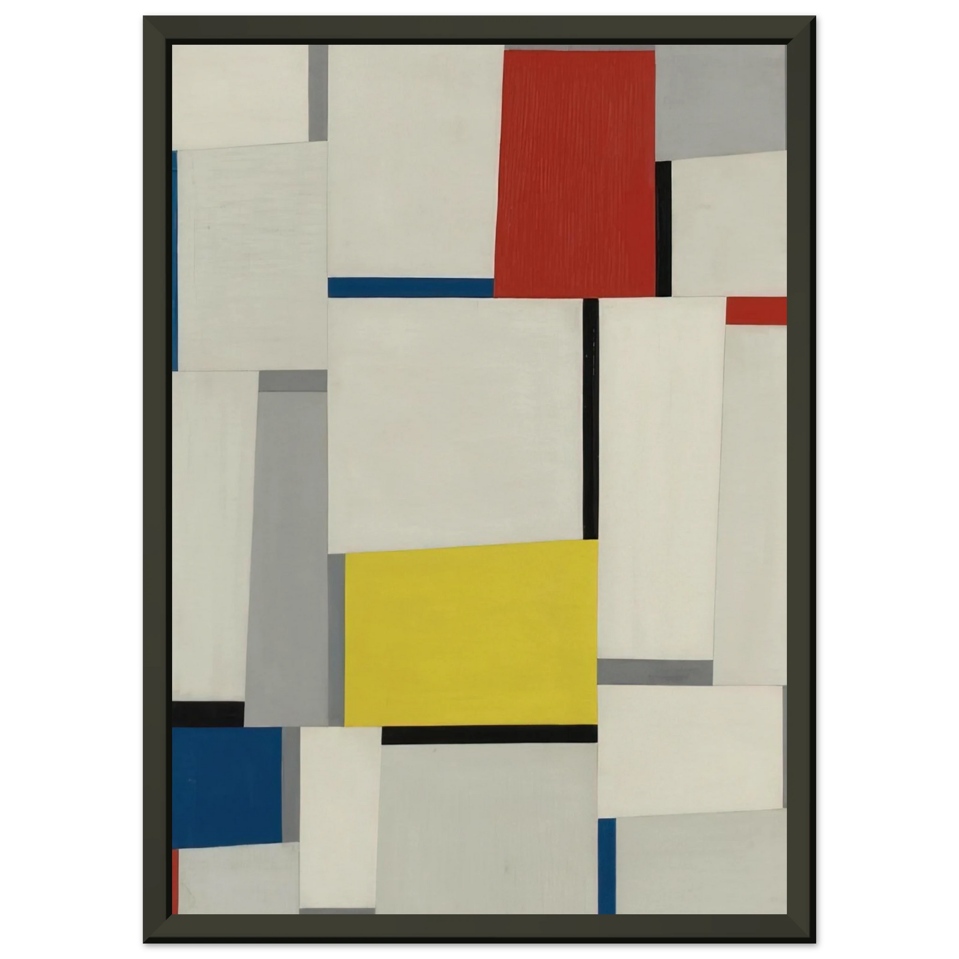 Fritz Glarner  Relational Painting 65  1953 Framed Art Print  - Aluminum Frame - 70x100 cm / 28x40 inches