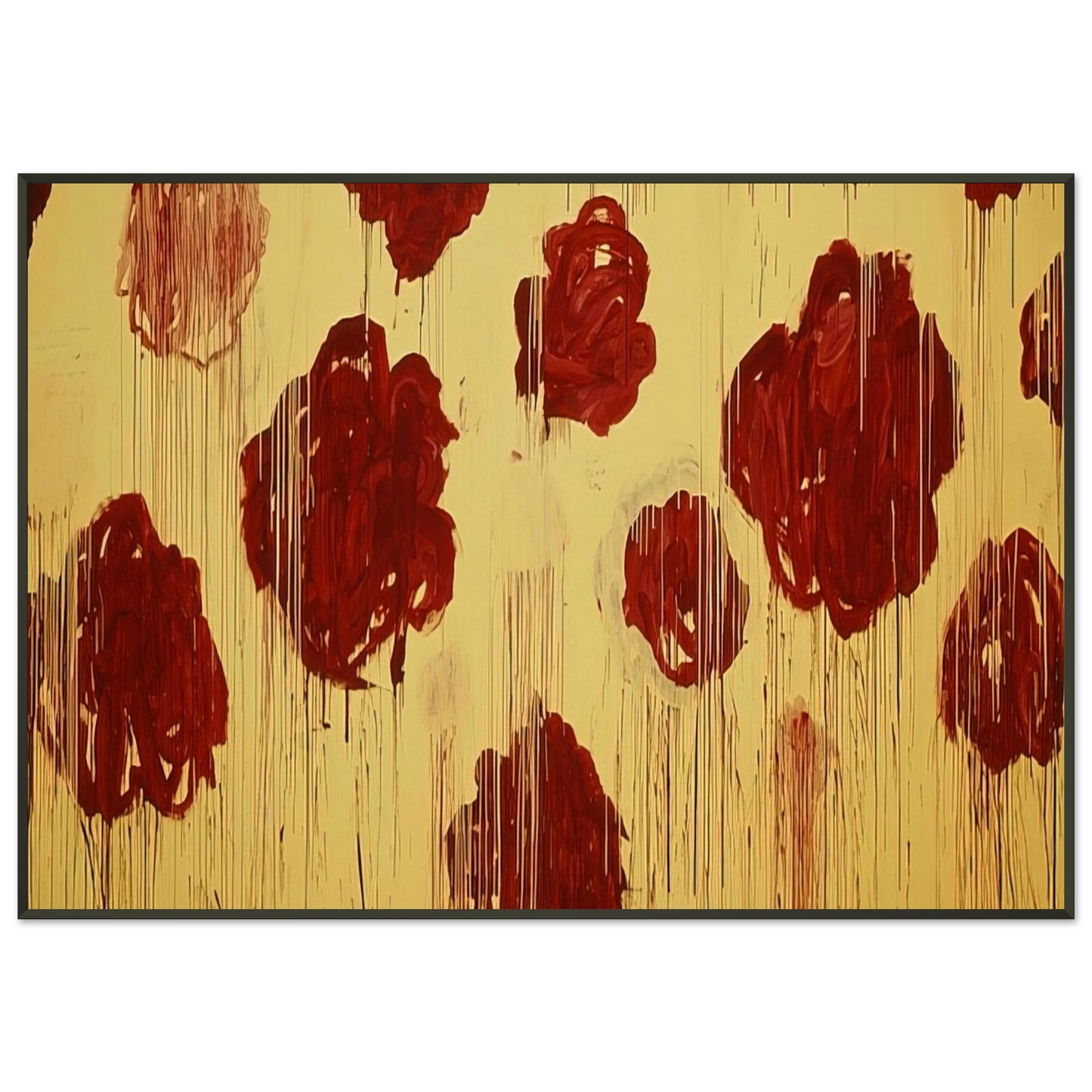 Cy Twombly  Untitled  Blooming A Scattering of Blossoms  Other Things  Framed Art Print  - Aluminum Frame - 21x29.7 cm / 8x12"