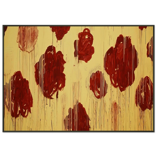 Cy Twombly  Untitled  Blooming A Scattering of Blossoms  Other Things  Framed Art Print  - Aluminum Frame - 21x29.7 cm / 8x12"