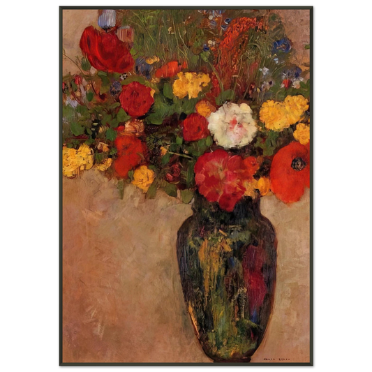 Odilon Redon  VASE OF FLOWERS 7 Framed Art Print  - Aluminum Frame - 21x29.7 cm / 8x12"