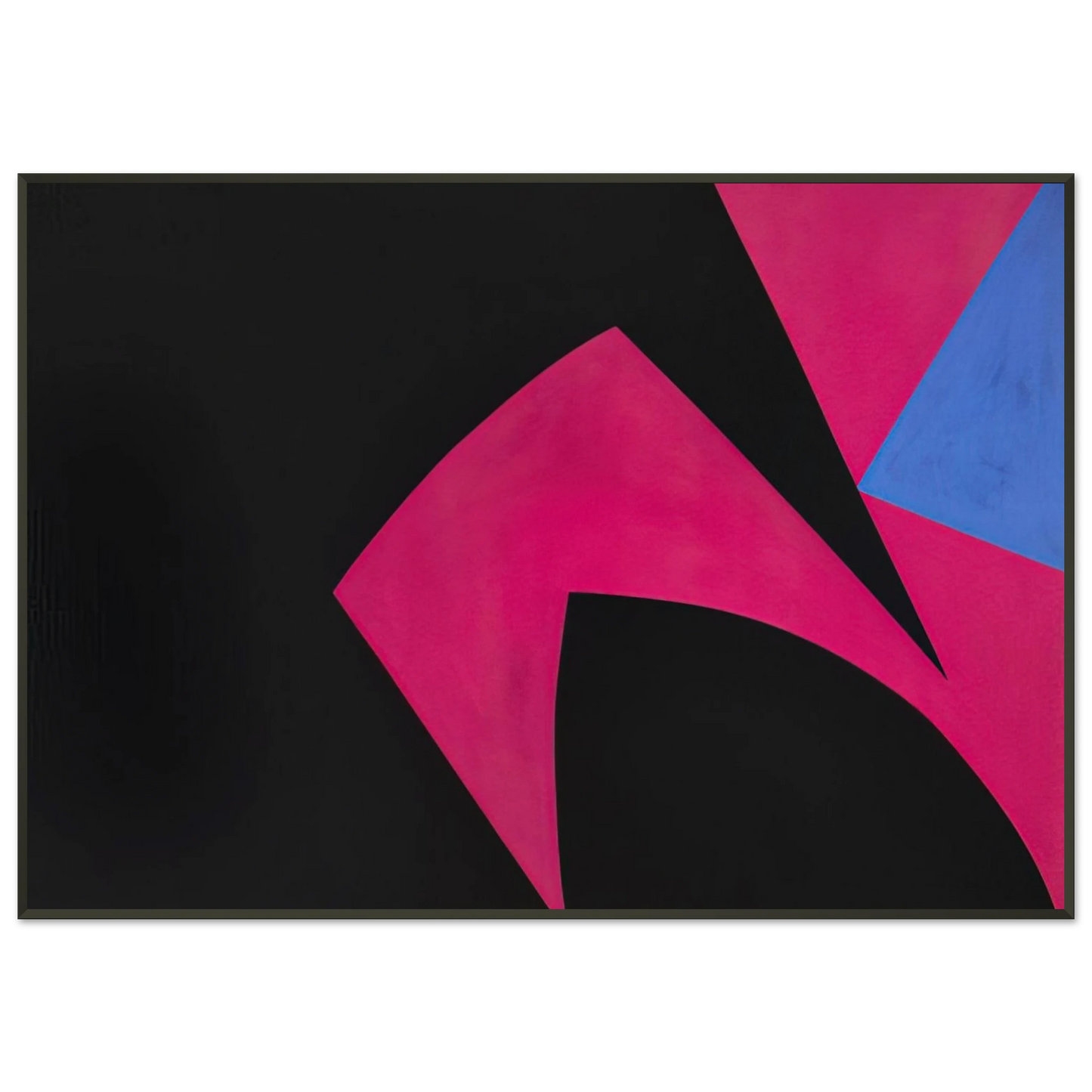 Lorser Feitelson  Magical Space Forms Black Fuchsia  1951 Framed Art Print  - Aluminum Frame - 21x29.7 cm / 8x12"