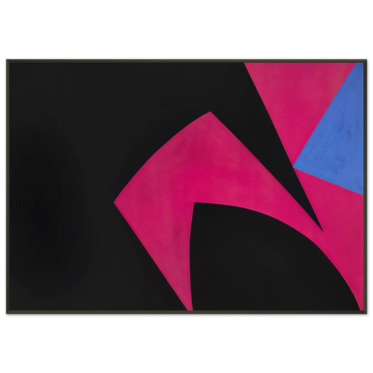Lorser Feitelson  Magical Space Forms Black Fuchsia  1951 Framed Art Print  - Aluminum Frame - 21x29.7 cm / 8x12"