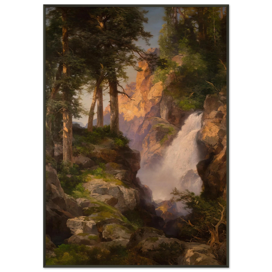 Thomas Moran  Falls at Toltec Gorge Framed Art Print  - Aluminum Frame - 21x29.7 cm / 8x12"