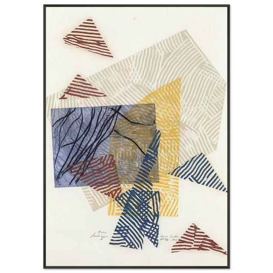 Sam Gilliam  Buoy Landscape II Framed Art Print  - Aluminum Frame - 21x29.7 cm / 8x12"