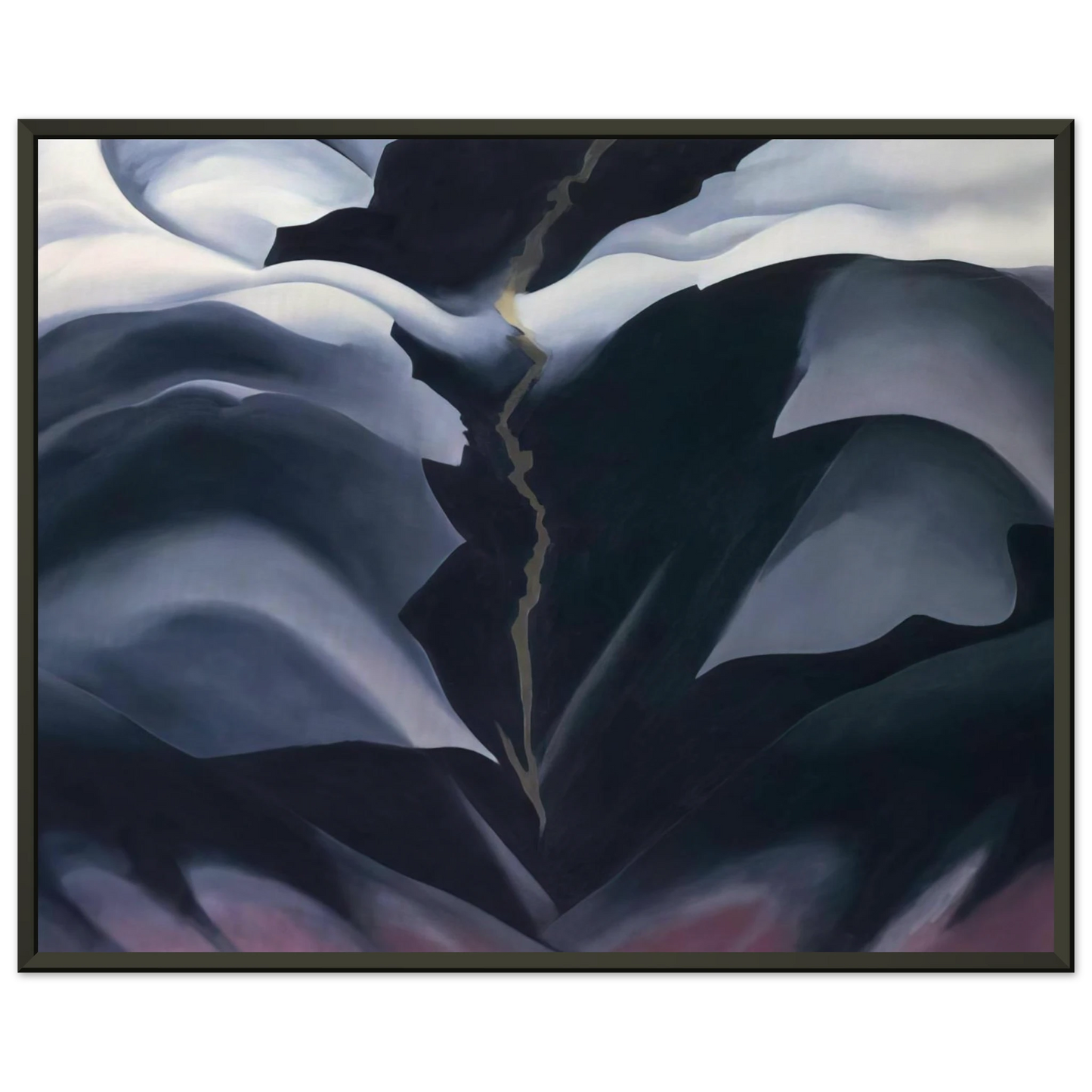 Georgia OKeeffe  Black Place II Framed Art Print  - Aluminum Frame - 60x80 cm / 24x32 inches