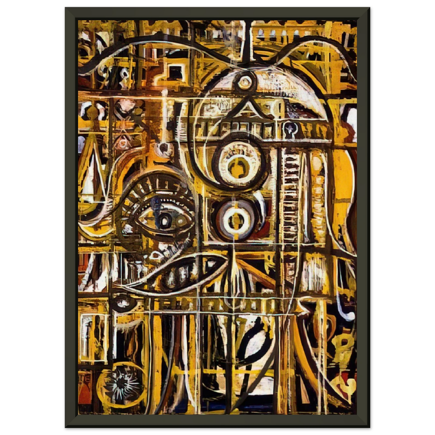 Richard PousetteDart  Abstract Eye  1943 Framed Art Print  - Aluminum Frame - 60x80 cm / 24x32 inches