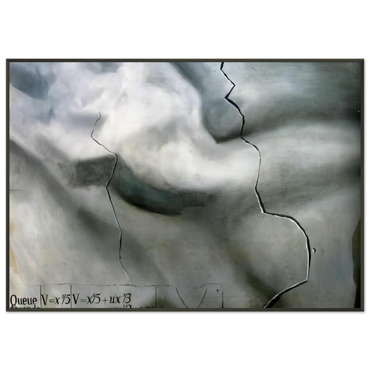 Salvador Dali  TOPOLOGICAL ABDUCTION OF EUROPE HOMAGE TO RENE THOM Framed Art Print  - Aluminum Frame - 21x29.7 cm / 8x12"