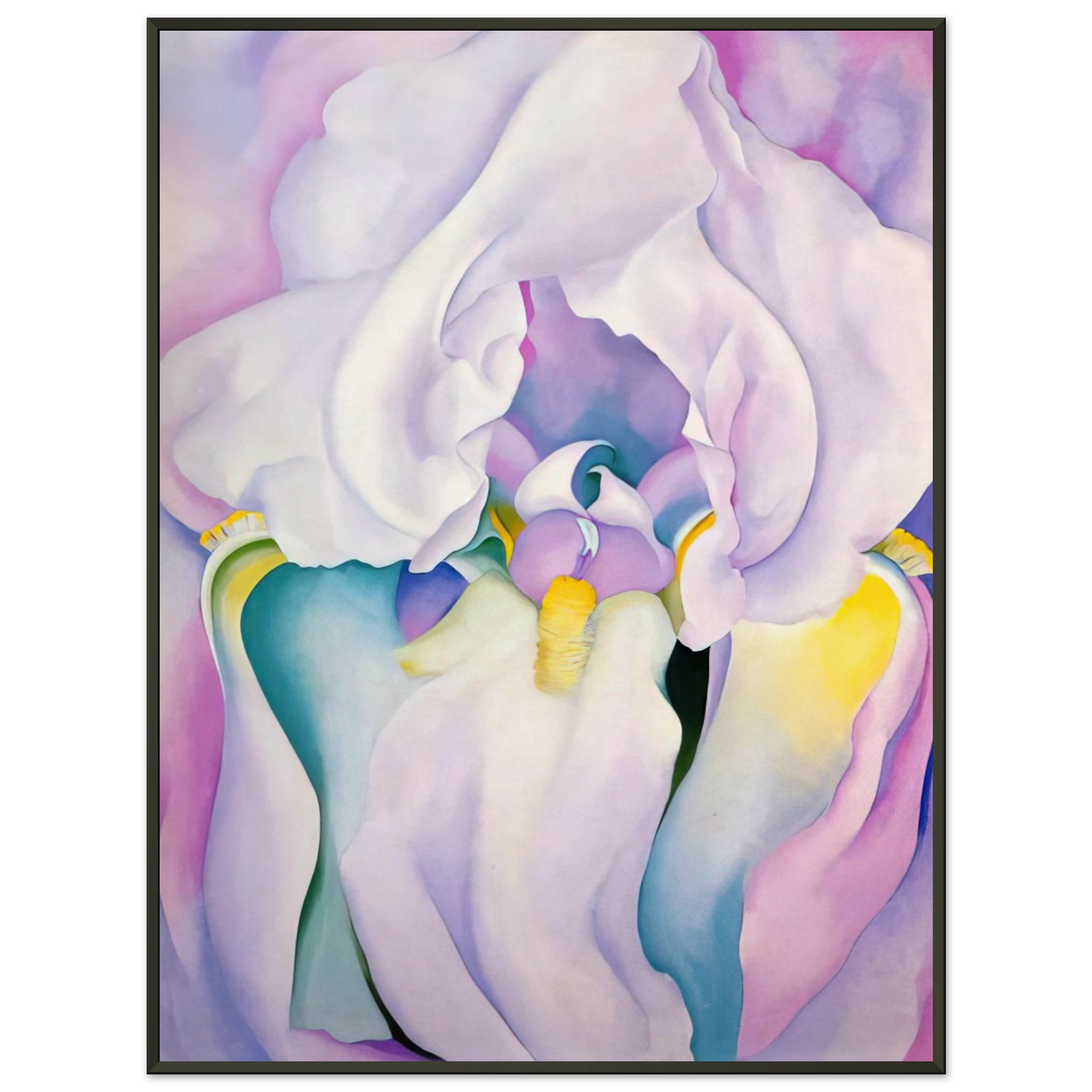 Georgia OKeeffe  Light of Iris Framed Art Print  - Aluminum Frame - 70x100 cm / 28x40 inches