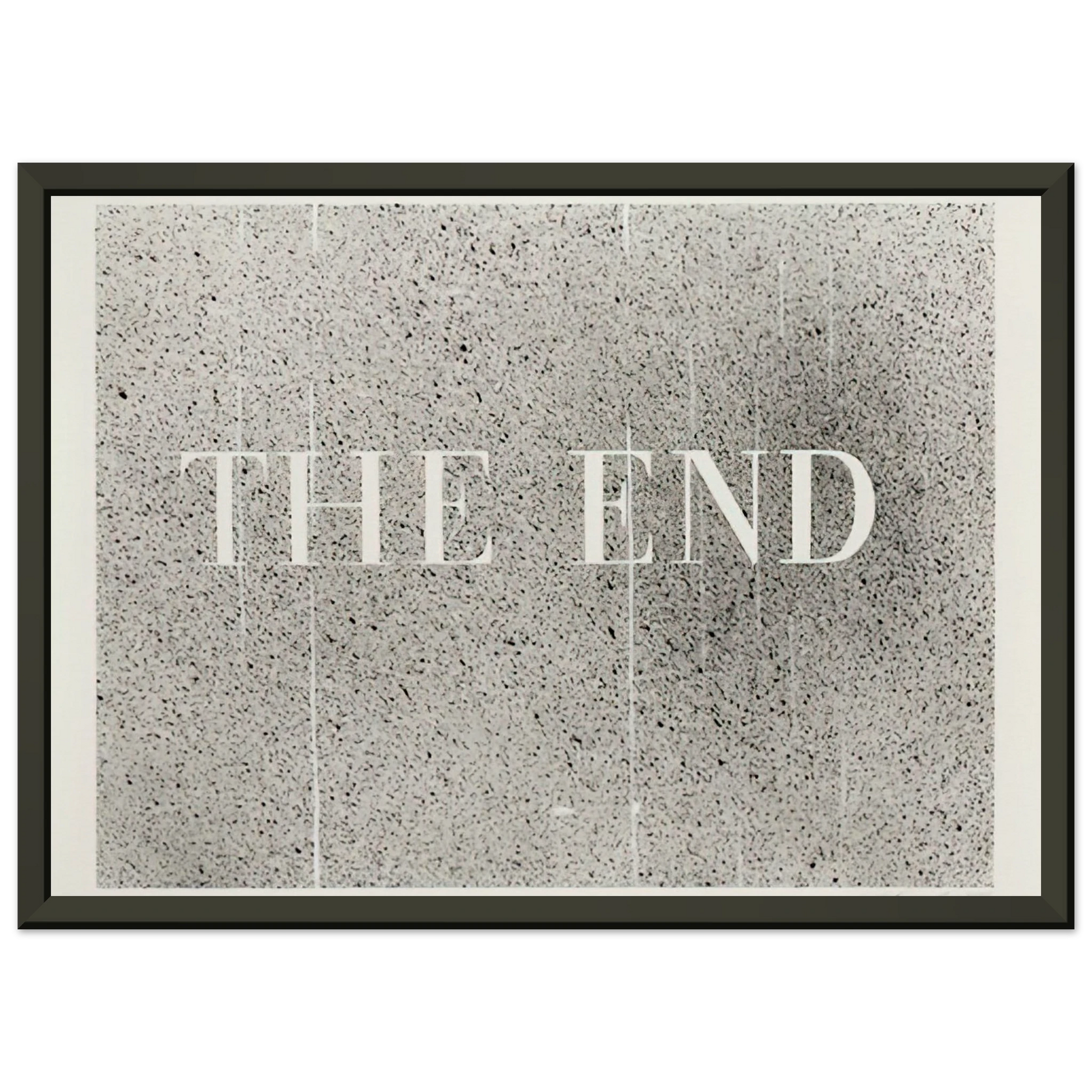 Edward Ruscha  THE END 60 2005 Framed Art Print  - Aluminum Frame - 40x50 cm / 16x20 inches