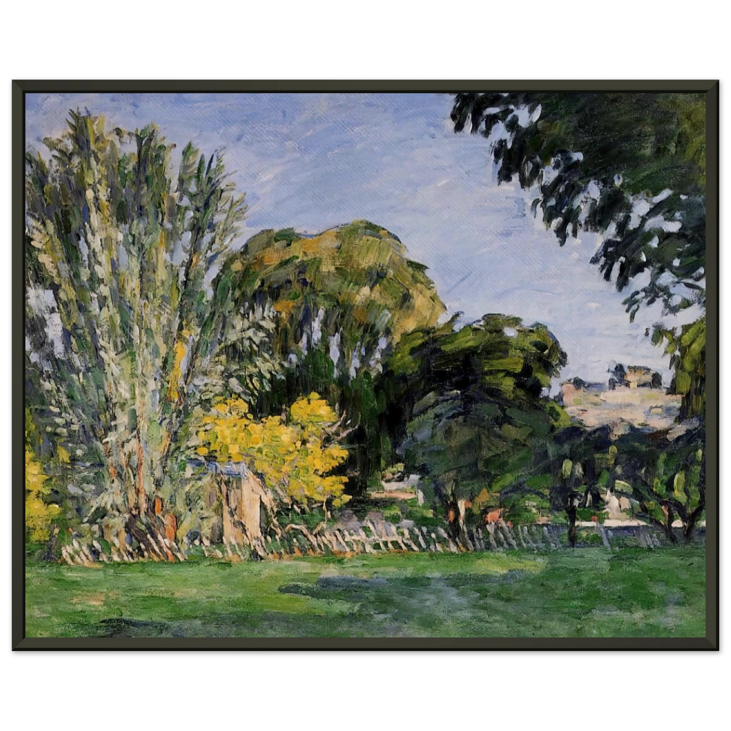 Paul Cezanne  The Trees of Jas de Bouffan Framed Art Print  - Aluminum Frame - 60x80 cm / 24x32 inches