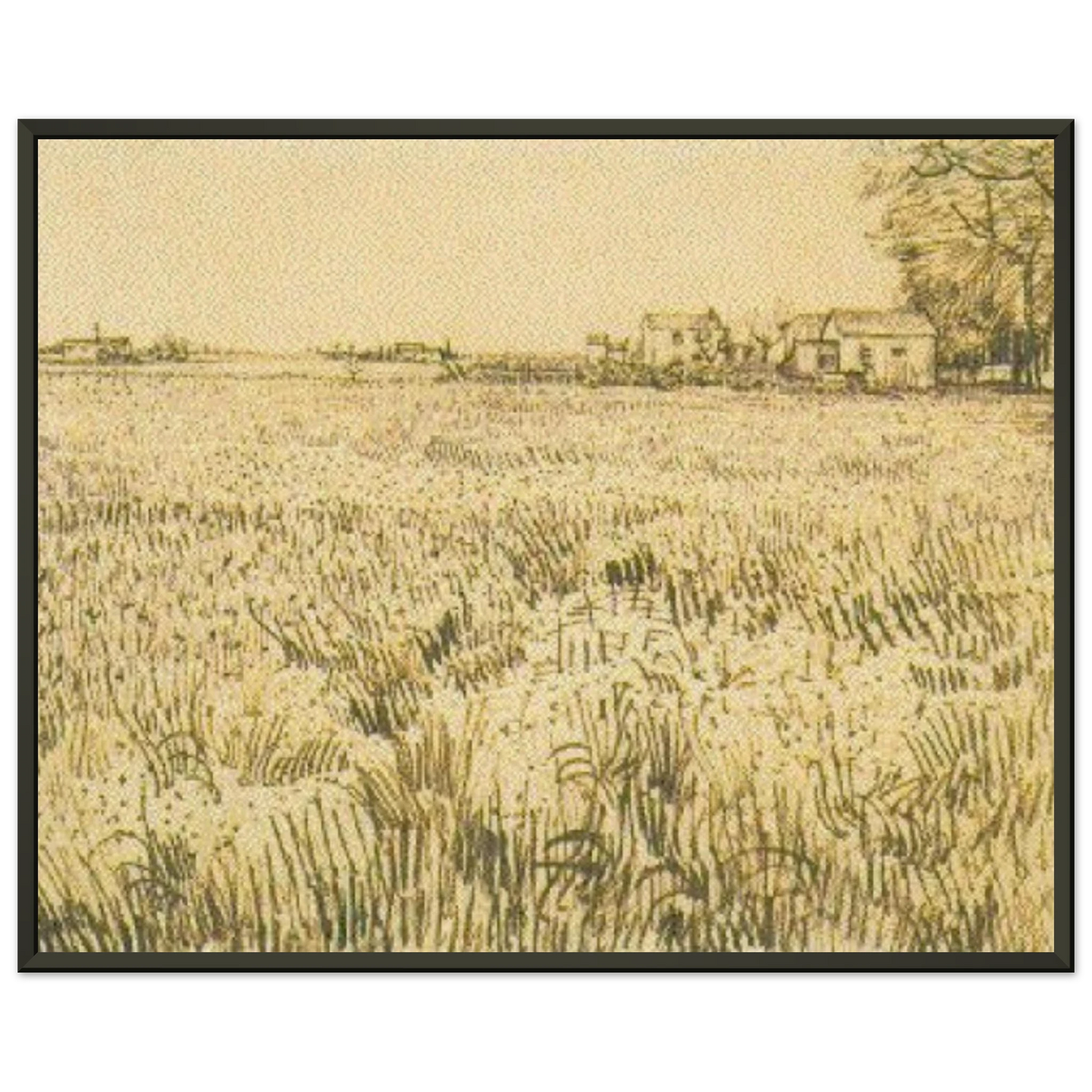 Vincent van Gogh  Meadow with Flowers Framed Art Print  - Aluminum Frame - 70x100 cm / 28x40 inches