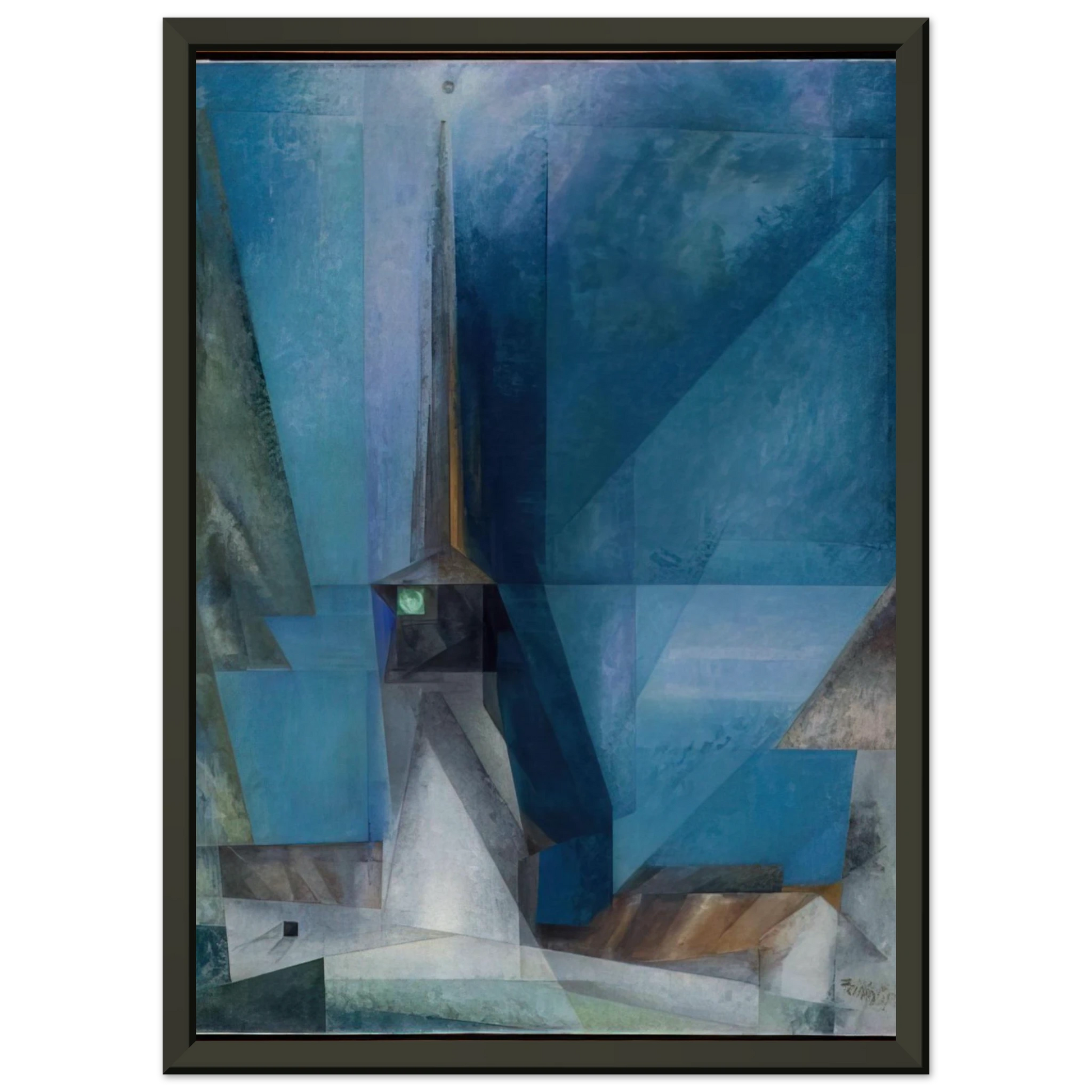 Lyonel Feininger  GELMERODA 1936 Framed Art Print  - Aluminum Frame - 40x50 cm / 16x20 inches