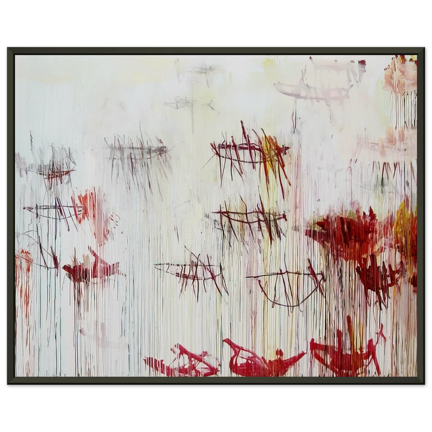 Cy Twombly  Lepanto Part IX Framed Art Print  - Aluminum Frame - 60x80 cm / 24x32 inches