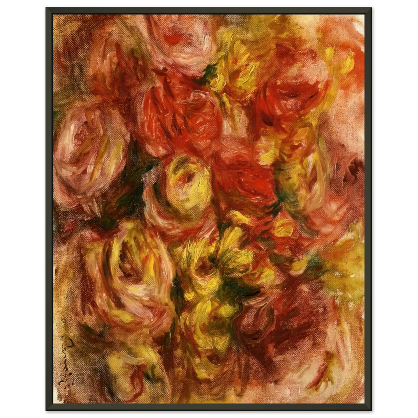 PierreAuguste Renoir  Study of Flowers Framed Art Print  - Aluminum Frame - 60x80 cm / 24x32 inches