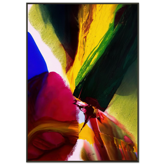 Paul Jenkins  Phenomena Phoenix Equinox  2006 Framed Art Print  - Aluminum Frame - 21x29.7 cm / 8x12"