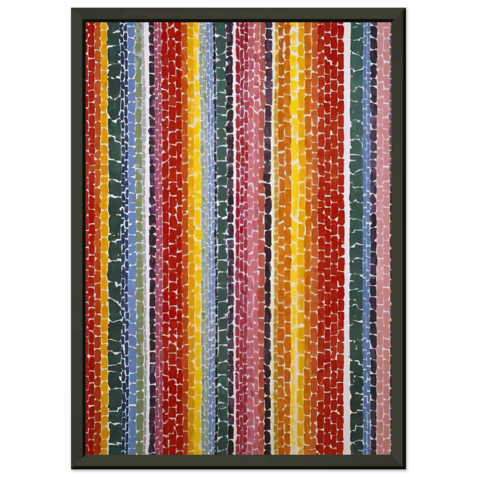 Alma Woodsey Thomas  EARTH SERMON BEAUTY LOVE AND PEACE 1971 Framed Art Print  - Aluminum Frame - 60x80 cm / 24x32 inches