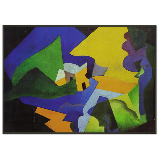 Enrico Prampolini  COSTRUZIONE SPAZIALE PAESAGGIO 1919 Framed Art Print  - Aluminum Frame - 21x29.7 cm / 8x12"