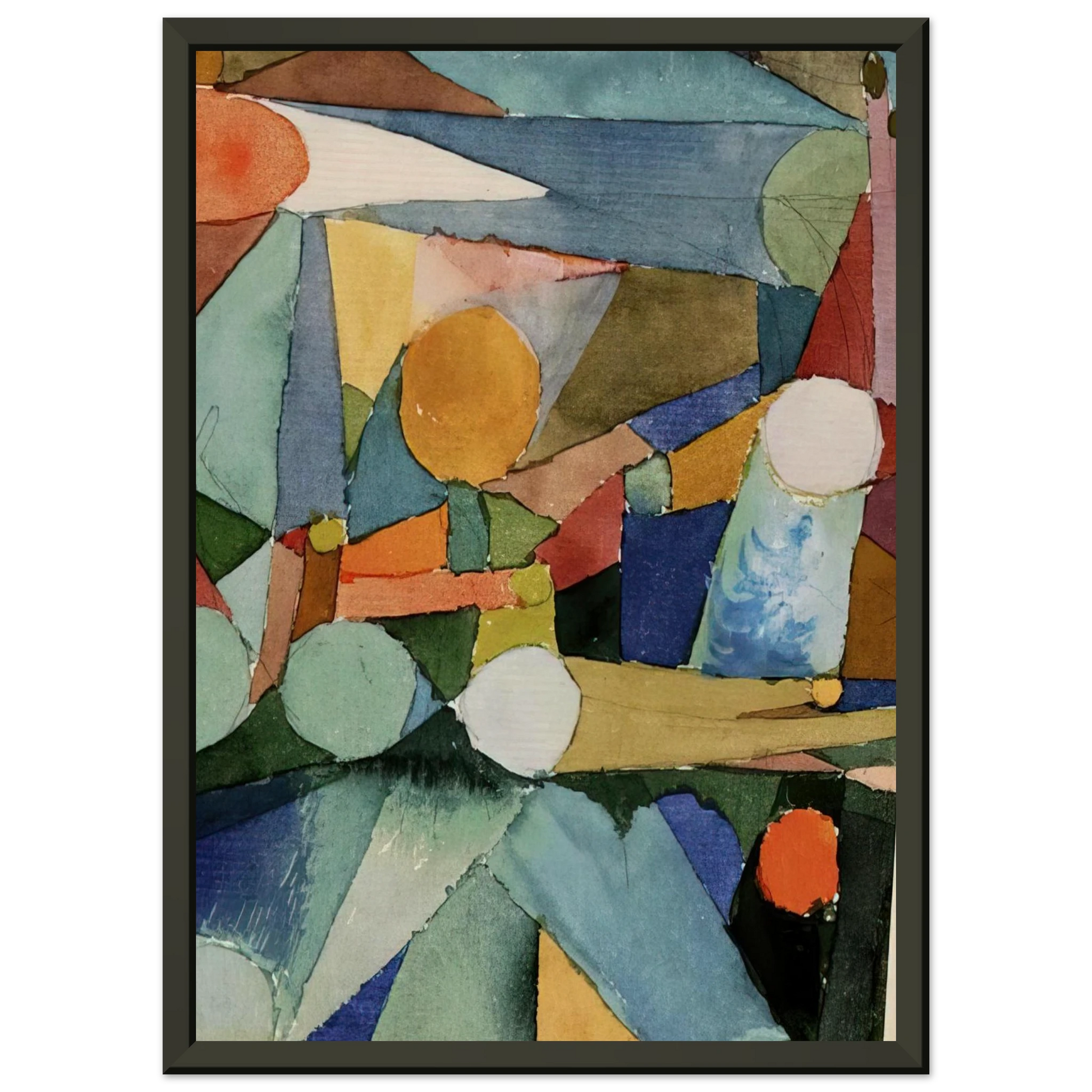 Paul Klee  COLOUR SHAPES 1914 Framed Art Print  - Aluminum Frame - 60x80 cm / 24x32 inches