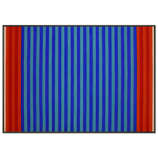 Gene Davis  Untitled  1962 Framed Art Print  - Aluminum Frame - 21x29.7 cm / 8x12"