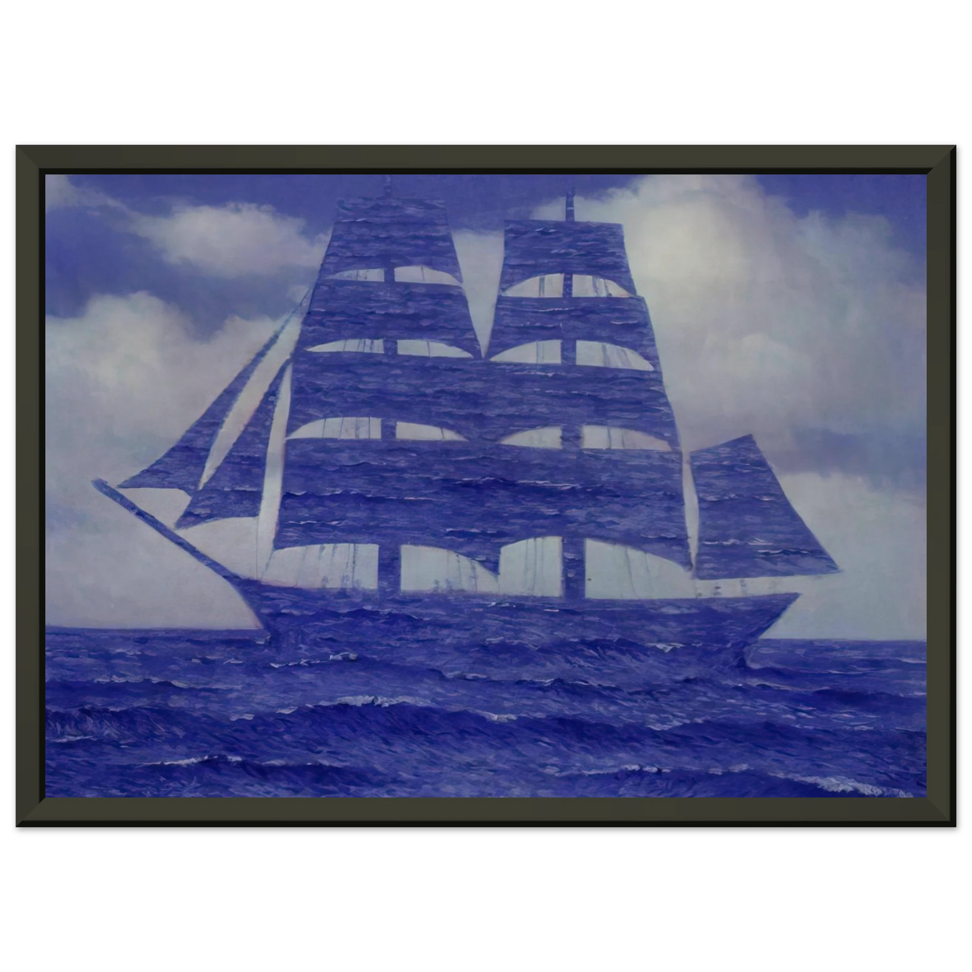 Rene Magritte  THE SEDUCER 1953 Framed Art Print  - Aluminum Frame - 40x50 cm / 16x20 inches