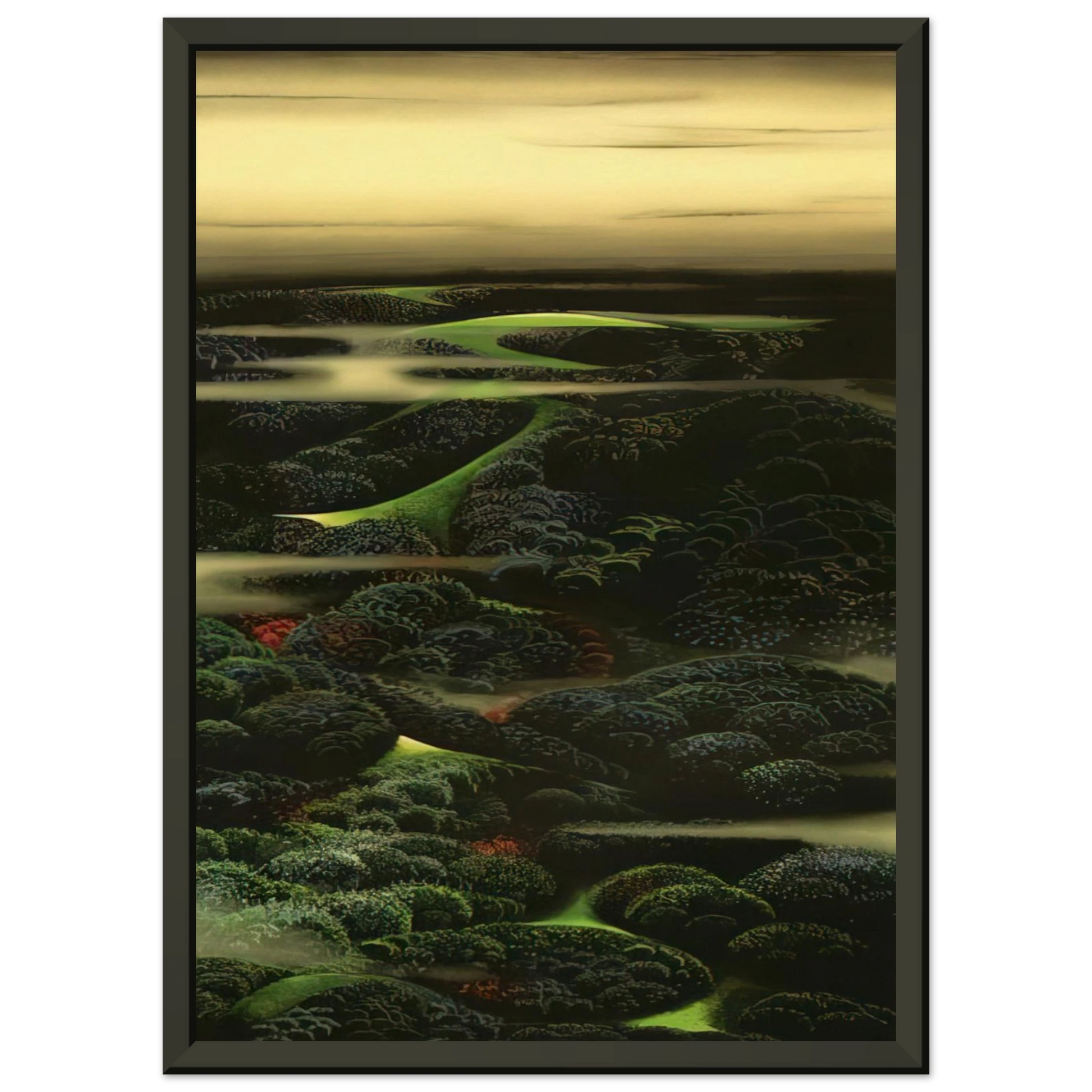 Eyvind Earle  Twilight Framed Art Print  - Aluminum Frame - 60x80 cm / 24x32 inches