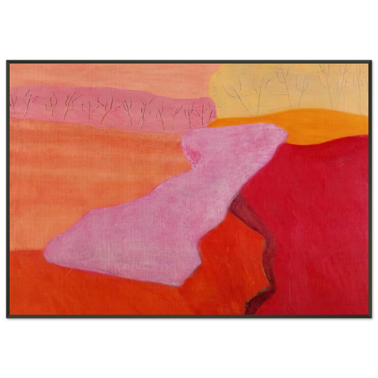 Milton Avery  Shapes of Spring  1952 Framed Art Print  - Aluminum Frame - 21x29.7 cm / 8x12"
