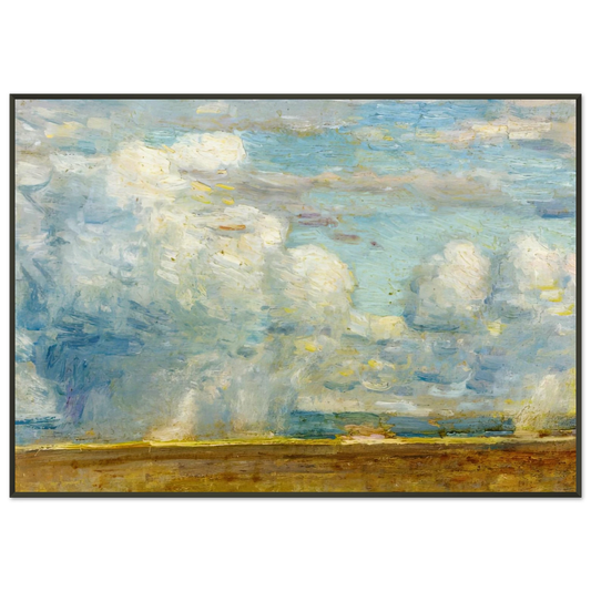 Childe Hassam  Clouds also known as Rain Clouds over Oregon Desert Framed Art Print  - Aluminum Frame - 21x29.7 cm / 8x12"