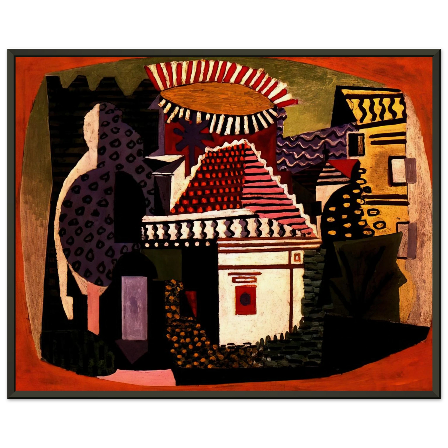Pablo Picasso  Landscape of JuanlesPins Framed Art Print  - Aluminum Frame - 70x100 cm / 28x40 inches