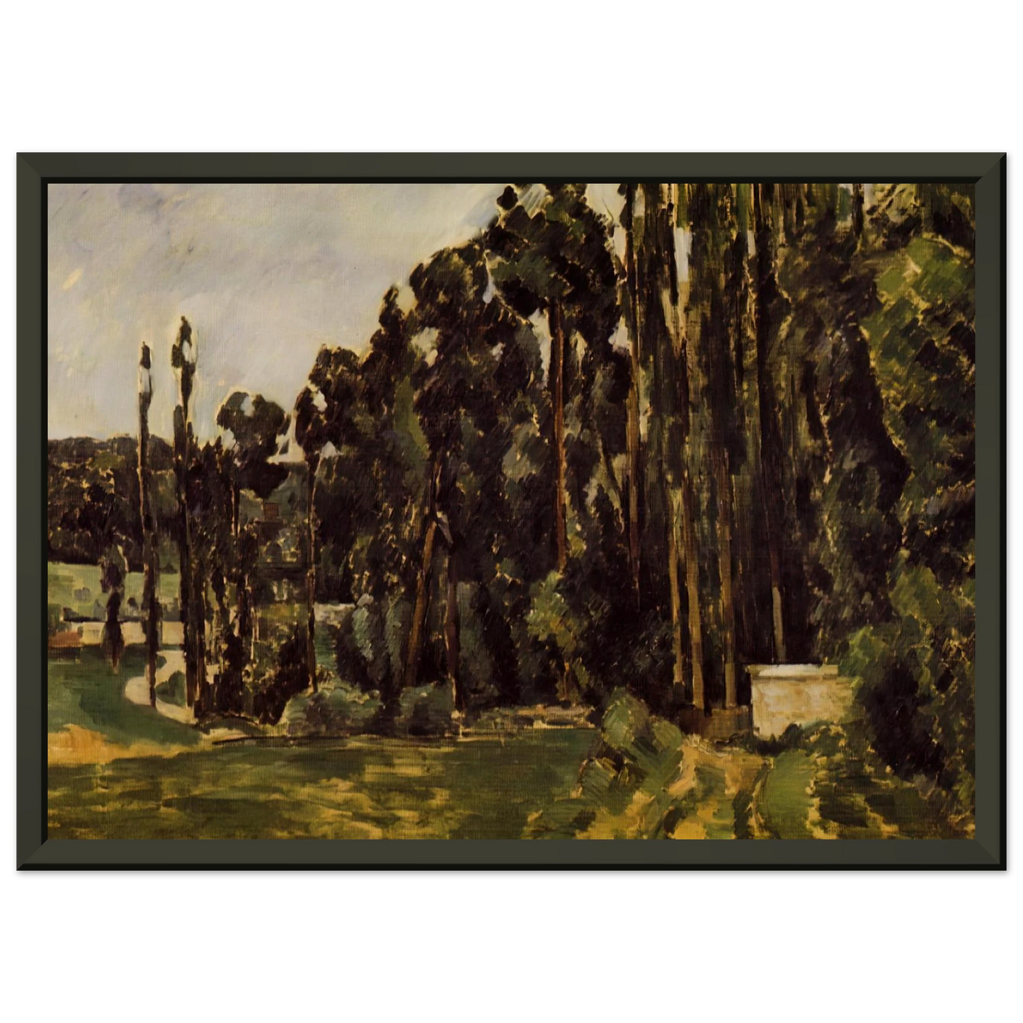 Paul Cezanne  Poplars Framed Art Print  - Aluminum Frame - 60x80 cm / 24x32 inches