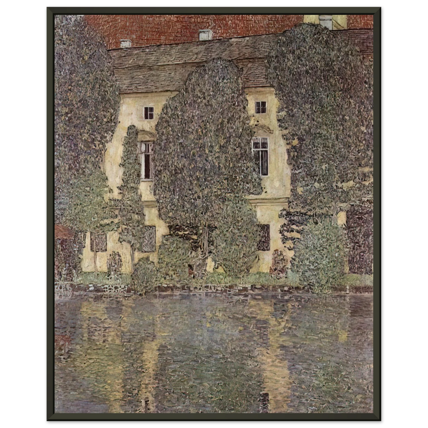 Gustav Klimt  THE SCHLOSS KAMMER ON THE ATTERSEE III 1910 Framed Art Print  - Aluminum Frame - 70x100 cm / 28x40 inches