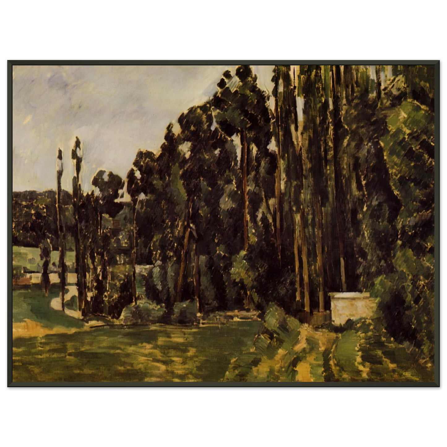 Paul Cezanne  Poplars Framed Art Print  - Aluminum Frame - 40x50 cm / 16x20 inches
