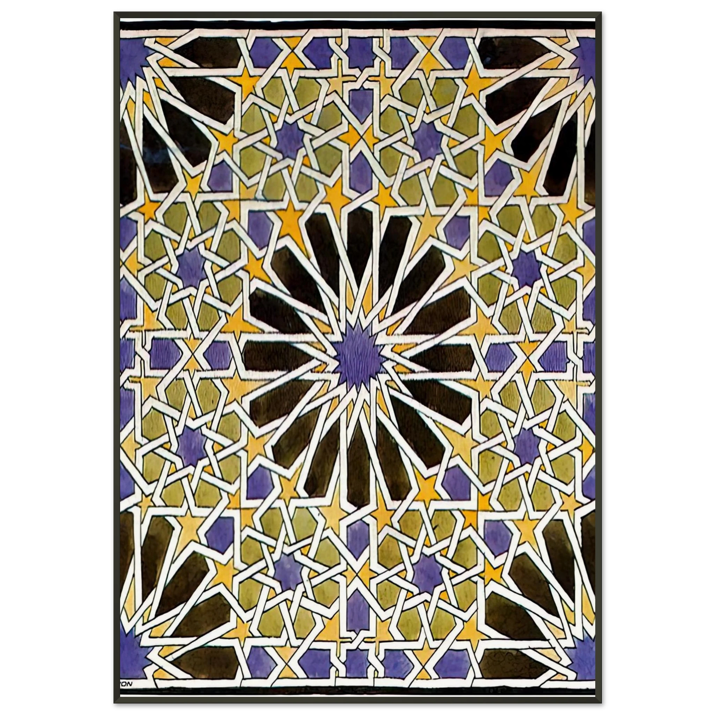 MC Escher  MURAL MOSAIC IN THE ALHAMBRA Framed Art Print  - Aluminum Frame - 21x29.7 cm / 8x12"