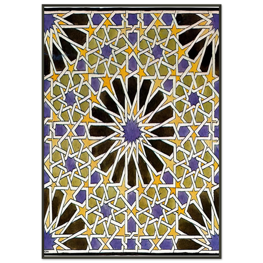 MC Escher  MURAL MOSAIC IN THE ALHAMBRA Framed Art Print  - Aluminum Frame - 21x29.7 cm / 8x12"