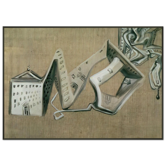 Salvador Dali  ARCHITECTURAL CONTORTION OF EL ESCORIAL Framed Art Print  - Aluminum Frame - 21x29.7 cm / 8x12"