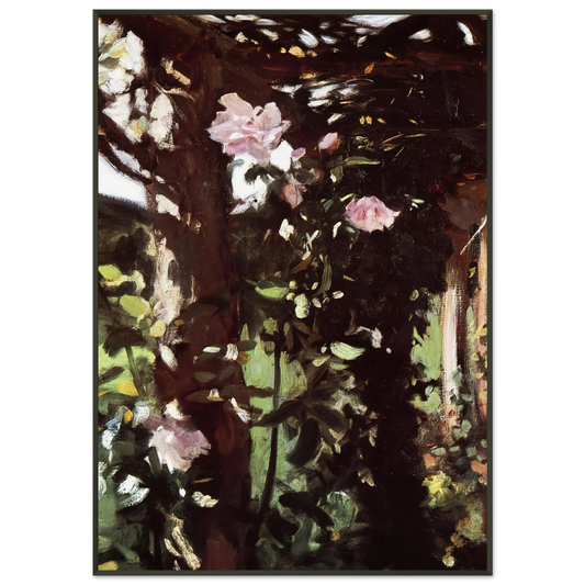 John Singer Sargent  A Rose Trellis Roses at Oxfordshire Framed Art Print  - Aluminum Frame - 21x29.7 cm / 8x12"