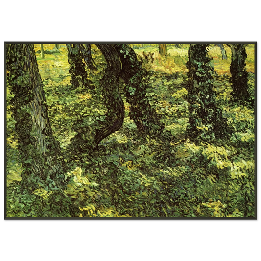 Vincent van Gogh  Trunks of Trees with Ivy Framed Art Print  - Aluminum Frame - 21x29.7 cm / 8x12"
